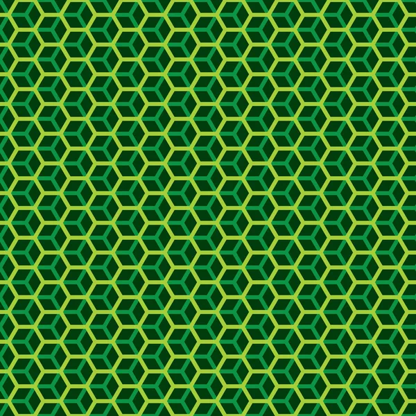 Bezproblémové zelená kostka překrytí vzorem medových pláství — Stockový vektor