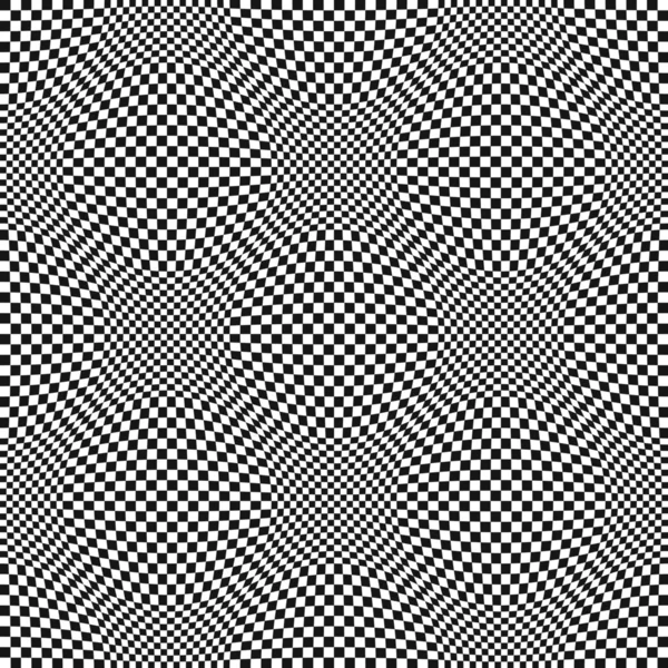 Seamless Op Art Distortion Pattern in Vector Format — Stock Vector