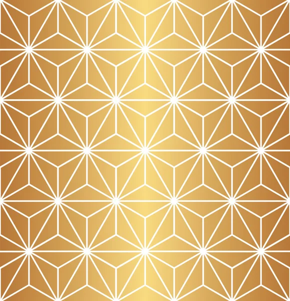 Triângulo de ouro facetado sem costura Art Deco padrão — Vetor de Stock