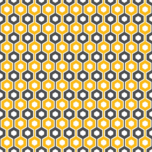 Patrón de textura de panal hexagonal sin costuras. Patrón abstracto geométrico — Vector de stock