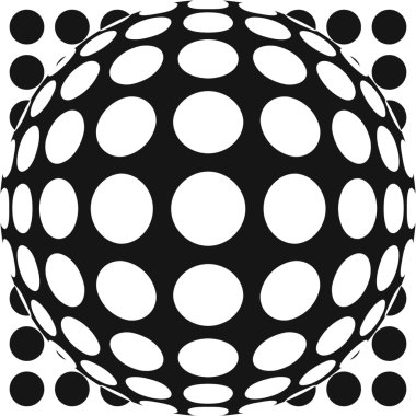 Vektör nokta deseni Balıkgözü Lens etkisi ile.