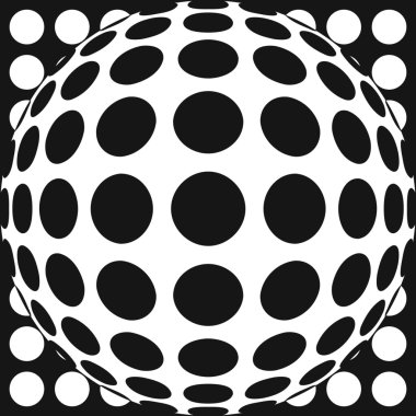 Vektör nokta deseni Balıkgözü Lens etkisi ile.