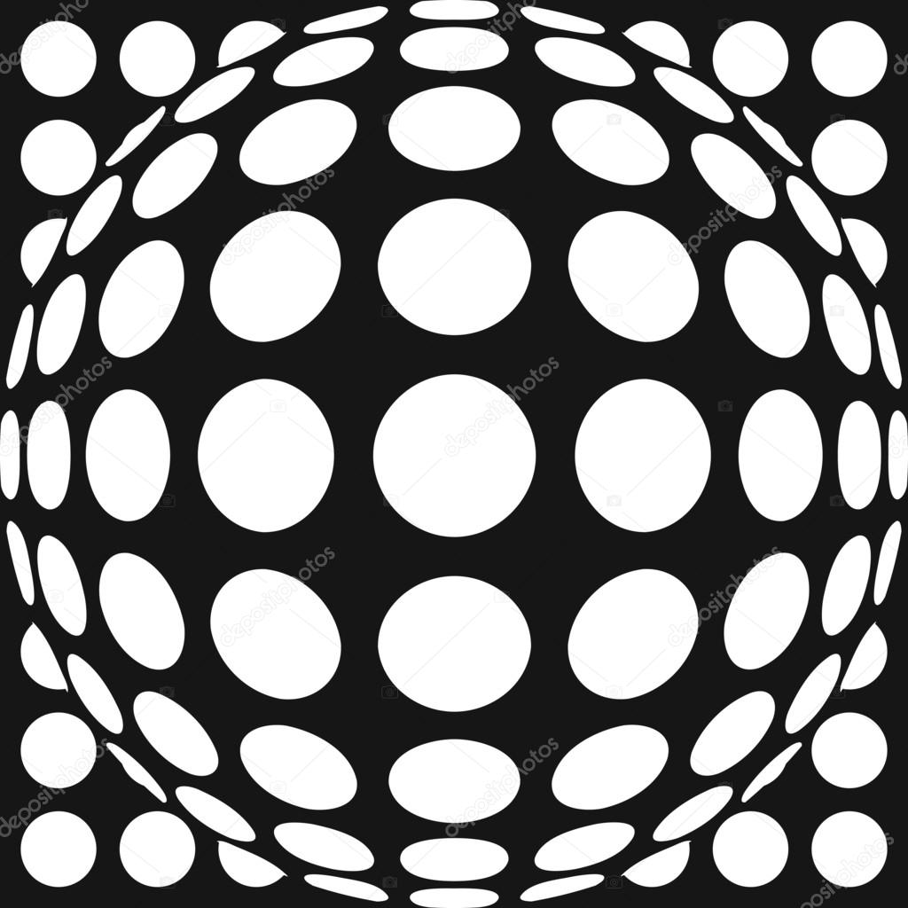 Vector Dot Pattern with Fisheye Lens Effect.