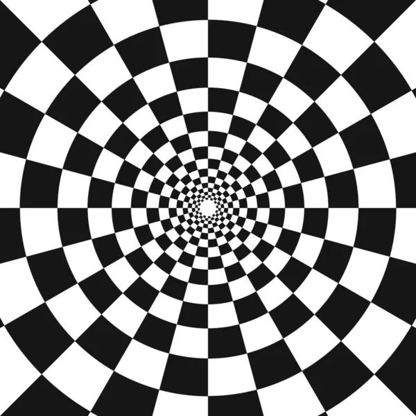 Radiale spiraal Swirl optische illusie patroon achtergrond — Stockvector
