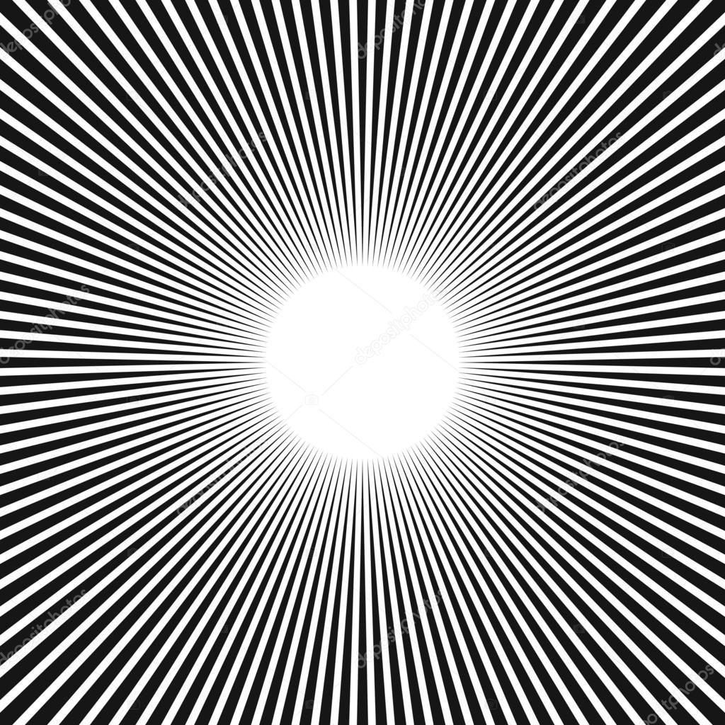 Abstract radial sunburst ray background in vector format.
