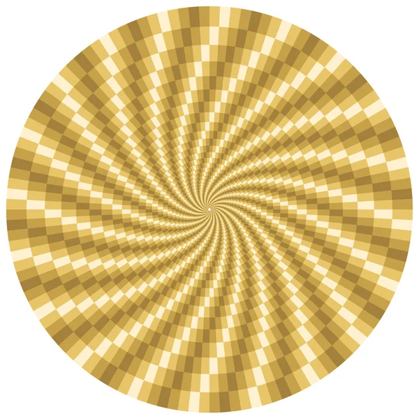 Ouro rotação espiral movimento óptico ilusão fundo —  Vetores de Stock
