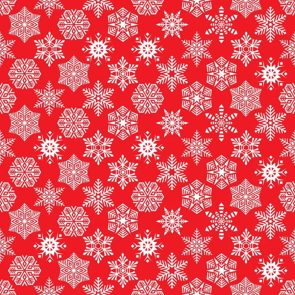 Seamless Christmas Snowflake Gift Wrapping Paper Pattern — Stock Vector