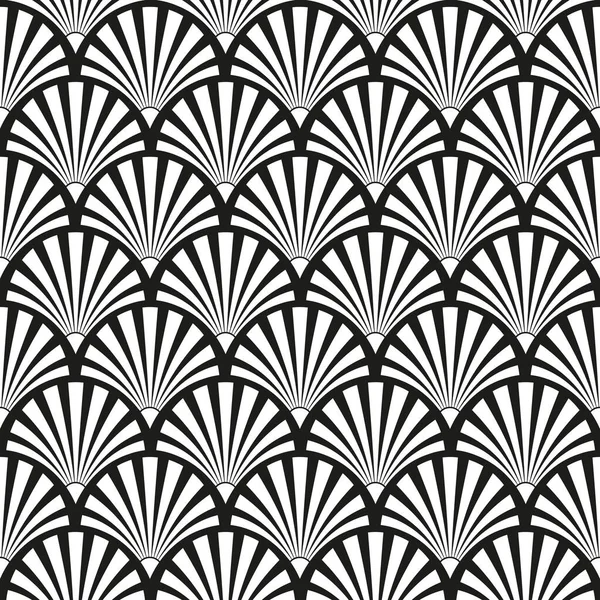 Seamless Art Deco Sunburst Pattern — Stock Vector