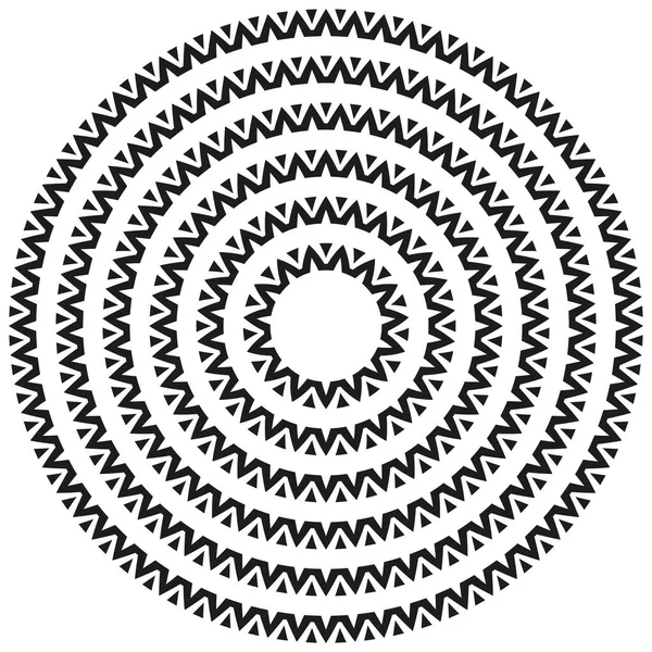 Cadre Bordure Circulaire Rond Aztèque Mexicain Dans Une Gamme Tailles — Image vectorielle