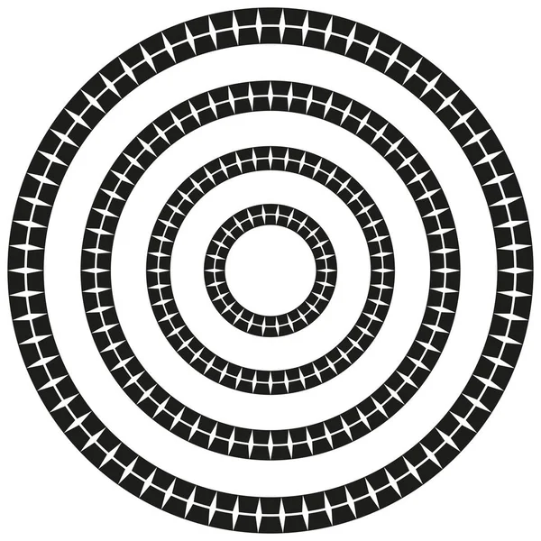 円形の幾何学的境界枠のサイズの範囲 — ストックベクタ