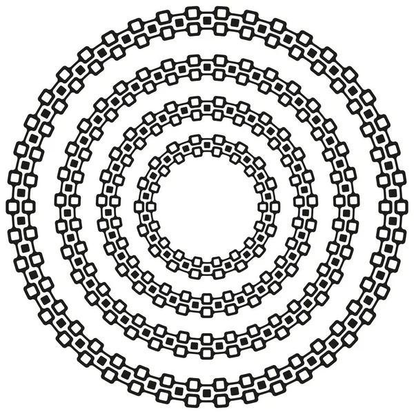 Cadre Rond Circulaire Style Ipanema Dans Une Gamme Tailles — Image vectorielle