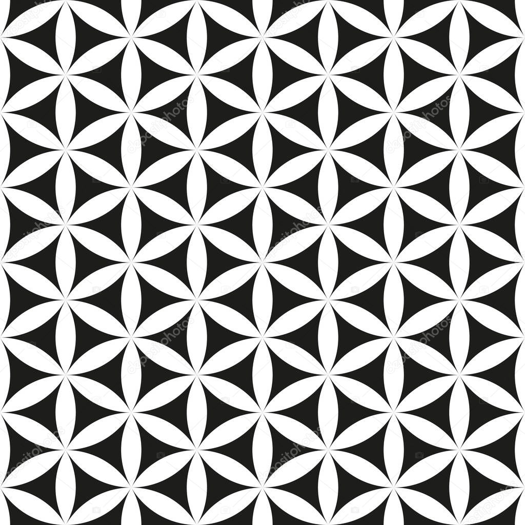 Seamless abstract geometric circle intersect pattern