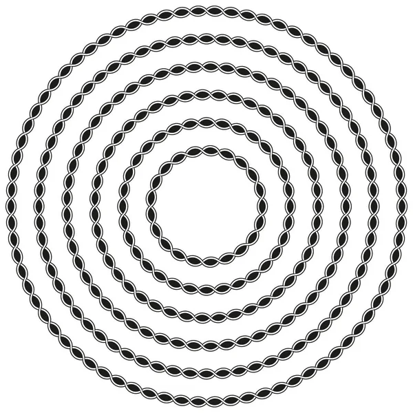 Châssis Circulaire Rond Nœuds Celtiques Dans Une Gamme Tailles — Image vectorielle