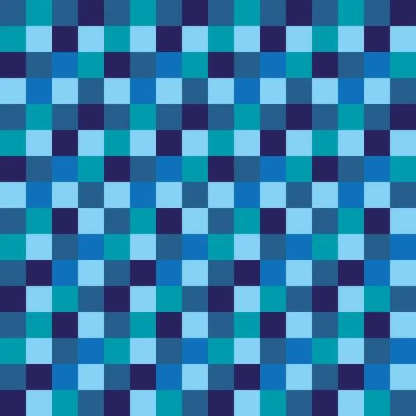 Nahtlose Blaue Mehrfarbige Quadratische Muster Hintergrund — Stockvektor