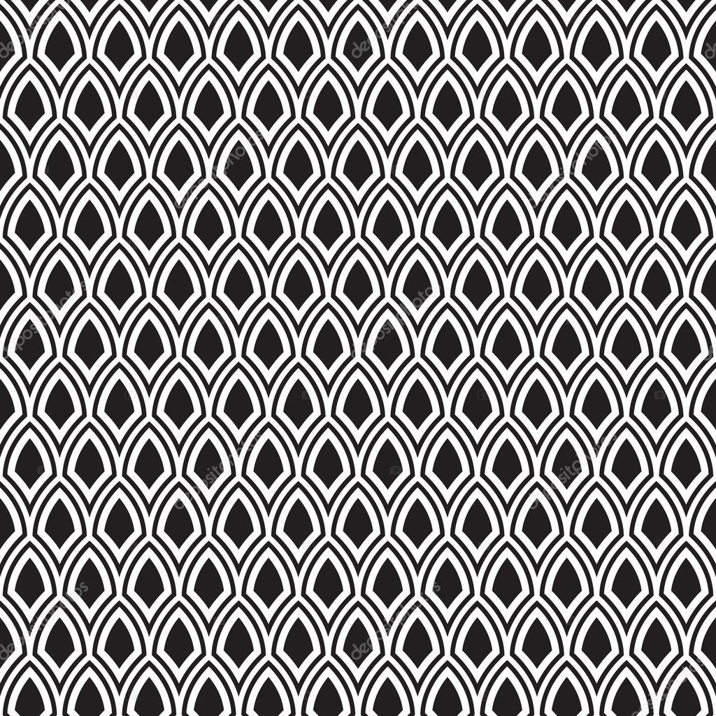 Abstract Seamless Black and White Art Deco Pattern
