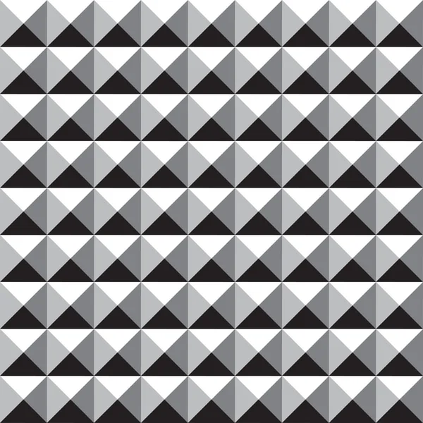 Seamless Square Stud Pattern Background - Black and White — Stock Vector