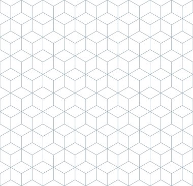 Vektör sorunsuz yumuşak beyaz geometrik küp oyma desen