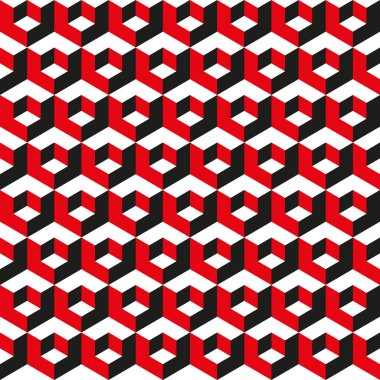 Vektör geometrik kırmızı ve siyah soyut desen arka plan