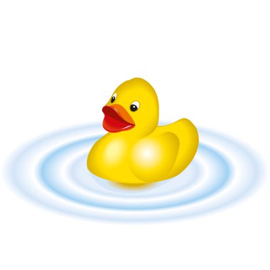 Vector illustration of a Rubber Duck clipart