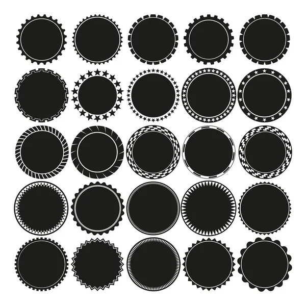 固体円形の飾り枠フレームのコレクションの背景。ヴィンテージのラベル デザインに最適. — ストックベクタ