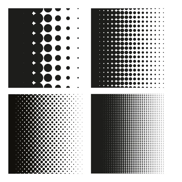 Yarı ton noktaları topluluğu desen degradeler Vektör formatında