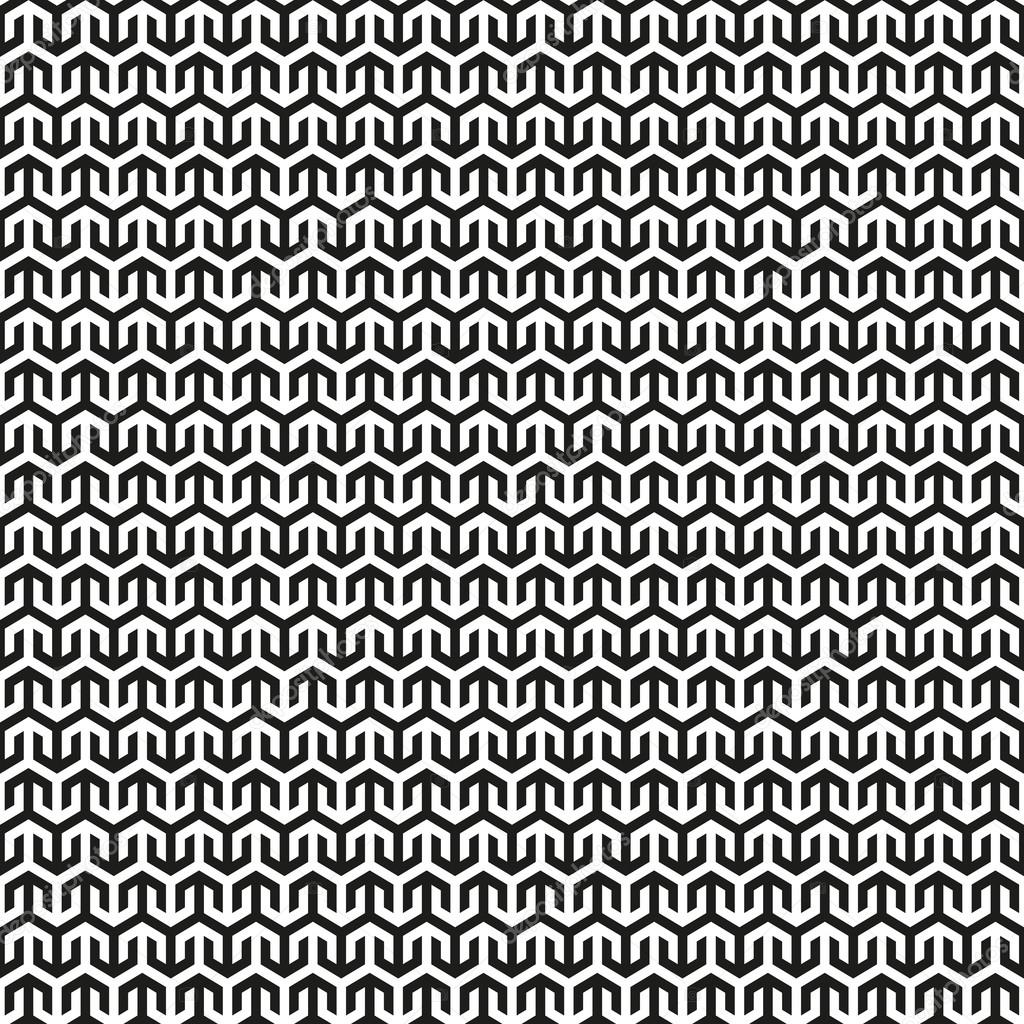 Seamless Abstract Interlocking Geometric Background Texture Pattern in Black and White