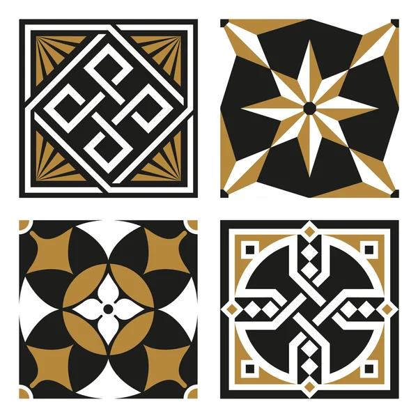 Collection of Vintage Ornamental Patterns — Stok Vektör