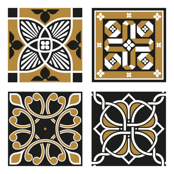 Collection of Vintage Ornamental Patterns — Stockový vektor