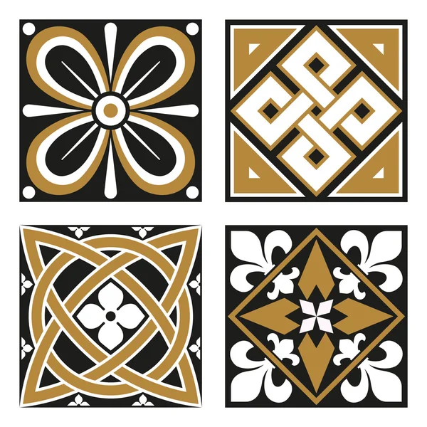 Collection of Vintage Ornamental Patterns — Stok Vektör