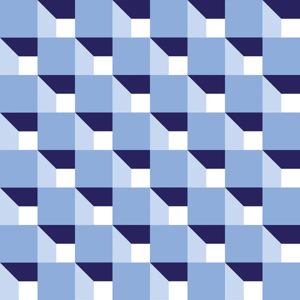 원활한 추상 블루 큐브 패턴 배경 — 스톡 벡터