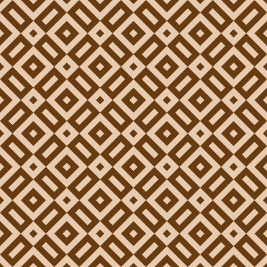 Seamless brown abstract geometric pattern