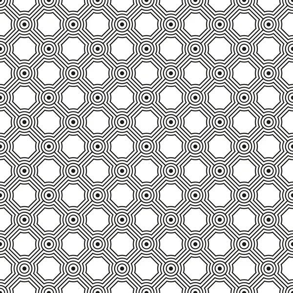 Nahtlose diagonale Art Deco Kreis Link Muster Textur Hintergrund — Stockvektor