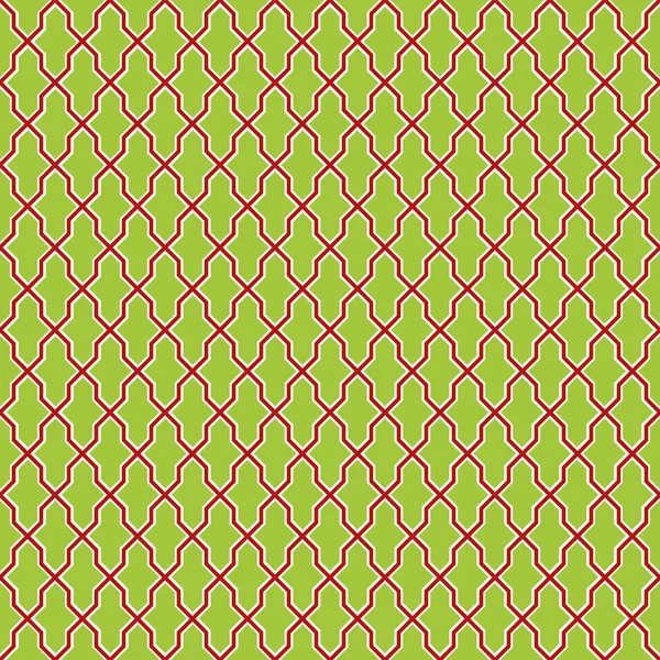 Sømløse grønne og røde årgangsveggpapir Mønsterbakgrunn – stockvektor