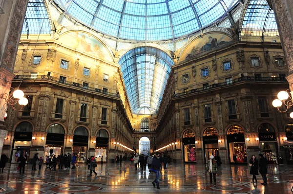 Vittorio emanuele galerij in Milaan — Stockfoto