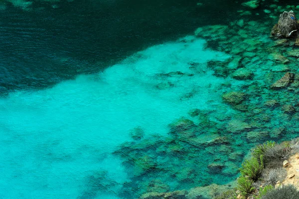 TRASPARENCY OF THE SEA IN LAMPEDUSA — Stock Photo, Image