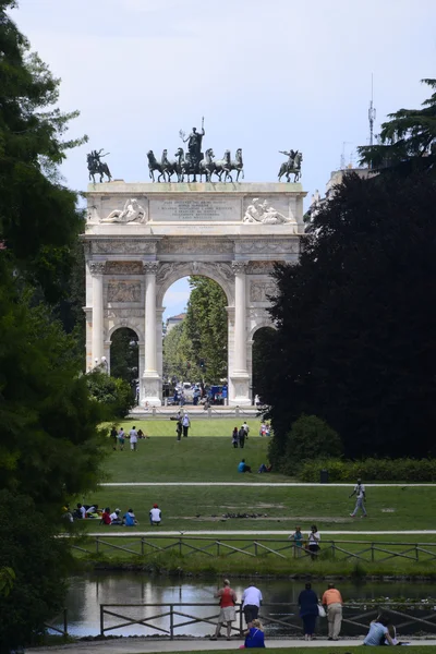 Arch of Peace in Sempione Park — Stockfoto