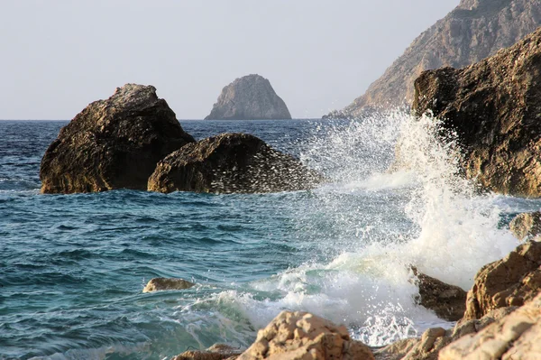 Brzeg morza w Kefalonia — Zdjęcie stockowe