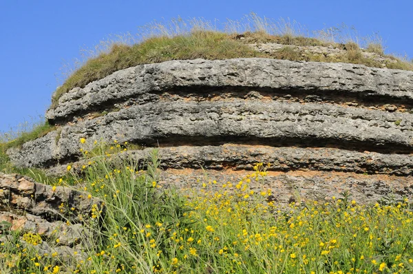 Rock place in field in Italy — ストック写真