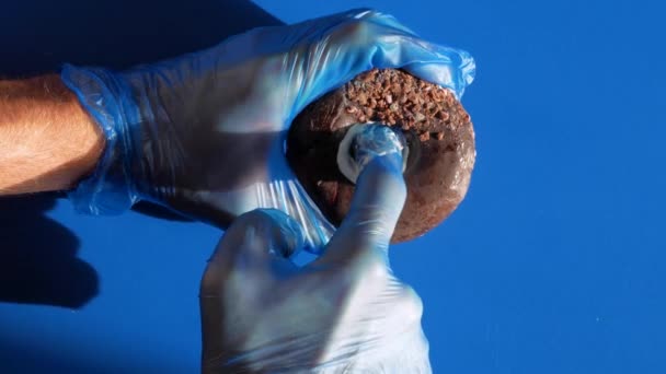 장갑을 비뇨기과 의사가 전립선 마사지를 있어요 남성의 보건이라는 개념이다 손으로 — 스톡 비디오 © Kawaiis #422390340