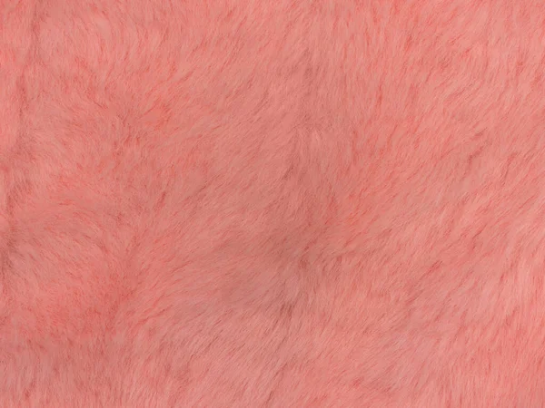 Texture Fourrure Rose Vue Dessus Fond Manteau Tissu Moelleux Corail — Photo