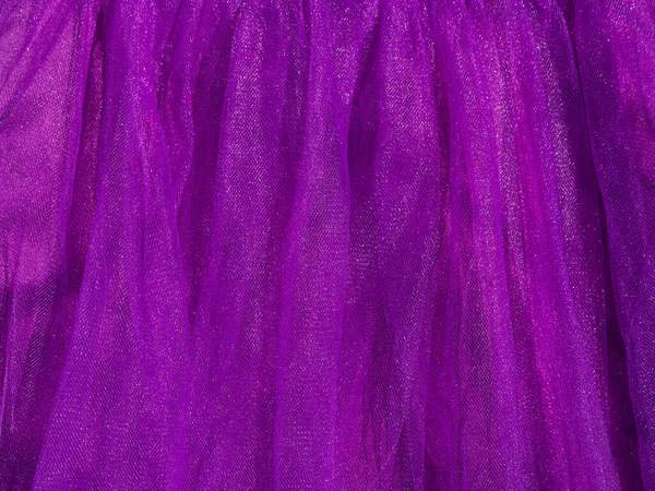 Paarse Tule Stof Textuur Bovenaanzicht Violette Achtergrond Fashion Trendy Kleur — Stockfoto