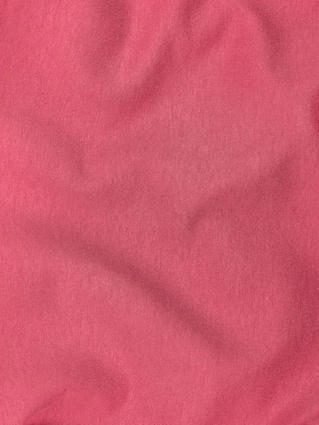 Pink Jersey Fabric Matte Texture Top View Red Coral Knitwear — Stock Photo, Image