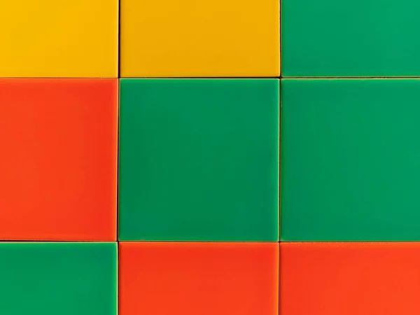 Textura Mosaico Colorido Brillante Abstracto Tropical Verano Amarillo Verde Azulejos —  Fotos de Stock