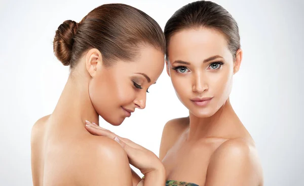 Young Beautiful Women Healthy Skin — Stock Photo, Image