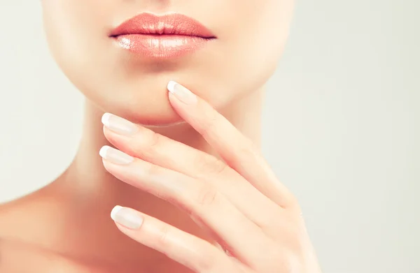 Girl Touching her Face — Stock Photo, Image