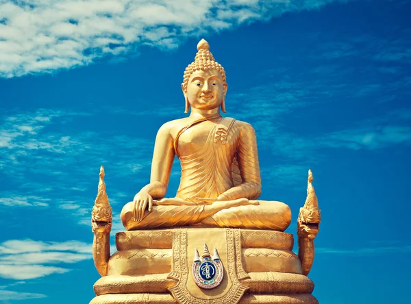 Golden statue of Buddha in Phuket island — Stock Photo, Image