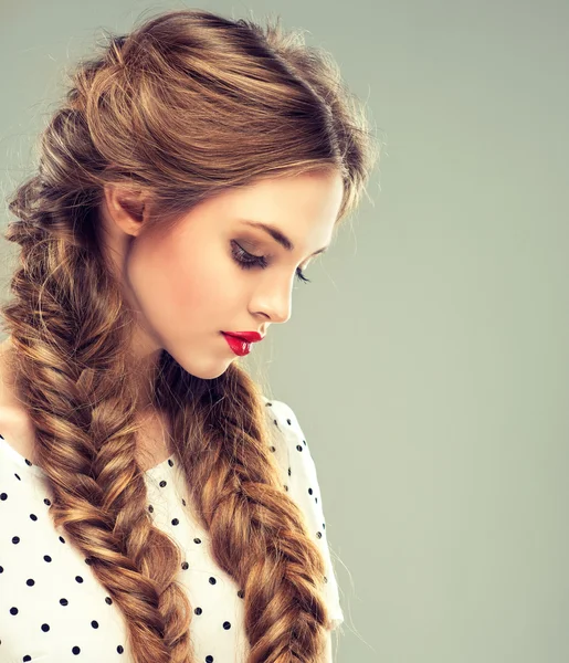 áˆ Braiding Hairstyles With Weave Stock Pics Royalty Free Braid Pictures Download On Depositphotos