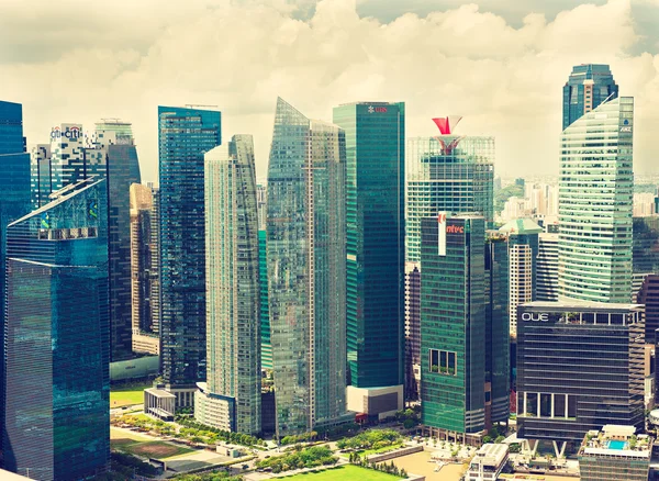 Singapore Landscape financial district — Stock Photo, Image