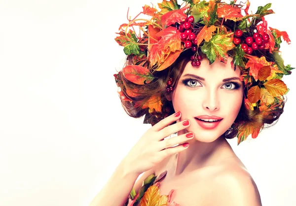 Podzimní krásy dívka — Stock fotografie
