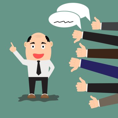 İş geri bildirim kavramı. Hangi tarihlerde ve sevmemek. Vektör düz illustr